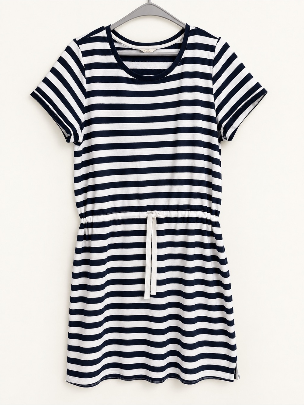 Sonoma Life + Style XL Navy & White Striped Drawstring Waist Dress